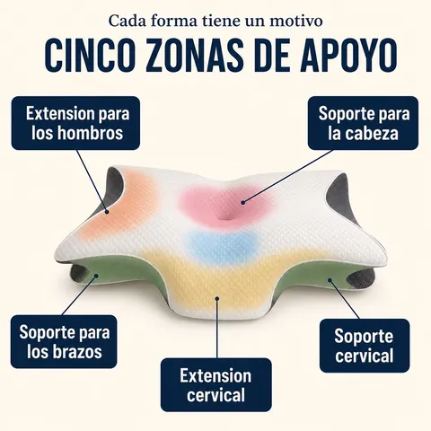 Zonas de soporte de la almohada
